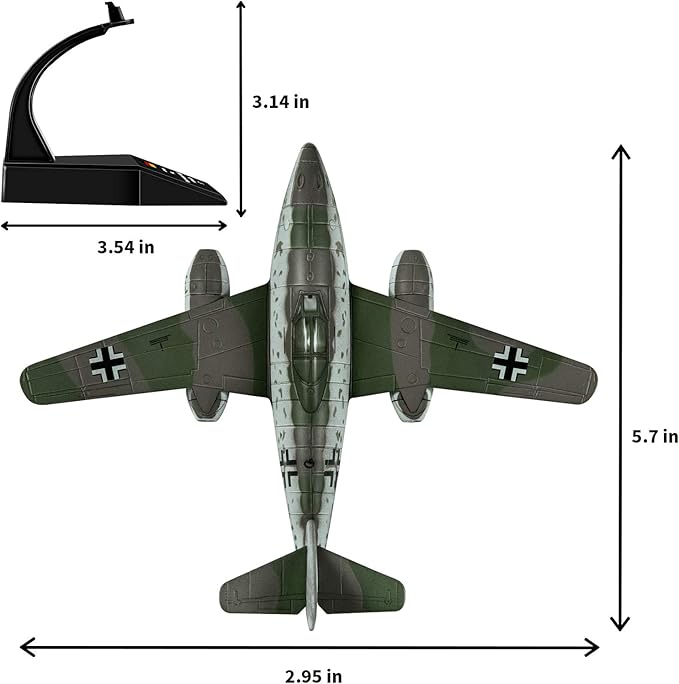 HANGHANG 1/72 Messerschmitt Me 262A Fighter Attack Plane Diecast Military Models Metal Airplane Models for Collection or Gift