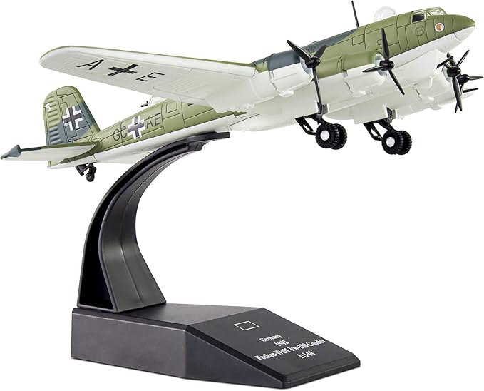 HANGHANG 1/144 FW-200 Condor Fighter Plane Metal Fighter Military Model Diecast Plane Model for Collection or Gift
