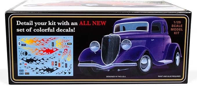 AMT 1934 Ford 5-Window Coupe Street Rod 1:25 Scale Model Kit