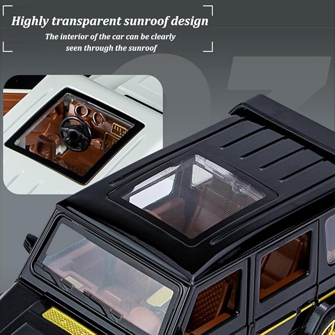 EROCK 1/24 Die-Cast Car Model Collectible Benz G63 AMG Model Car with Lights and Sound, Alloy Pull Back Toy car Toy Vehicle for Adult Boys Girls Gift