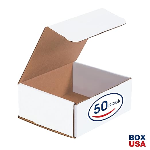 Box USA BMRX6XL 6 3/16"L x 5 3/8"W x 2 1/2"H, White (Pack of 50)