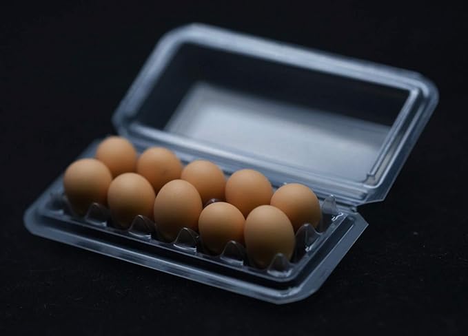 10 Egg Carton 4.5X1.5 cm Dollhouse Miniature Kitchen Food Supply