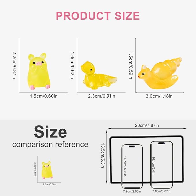 120 Pcs Mini Animals Tiny Animal Figurines Bulk for Miniature Fairy Garden Decoration Accessories Micro Landscape Aquarium Potted Decoration