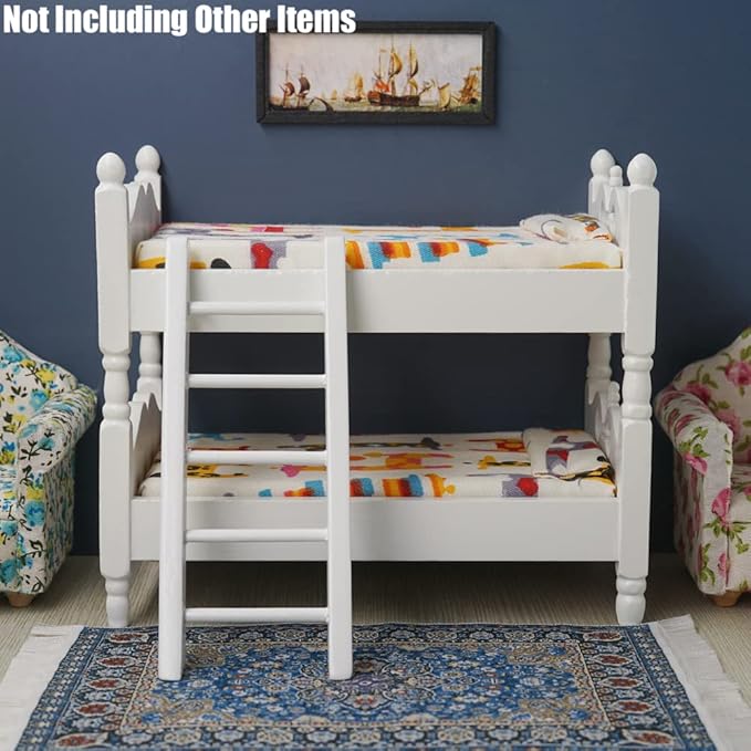 Odoria 1/12 Miniature Bunk Bed Dollhouse Furniture Accessories