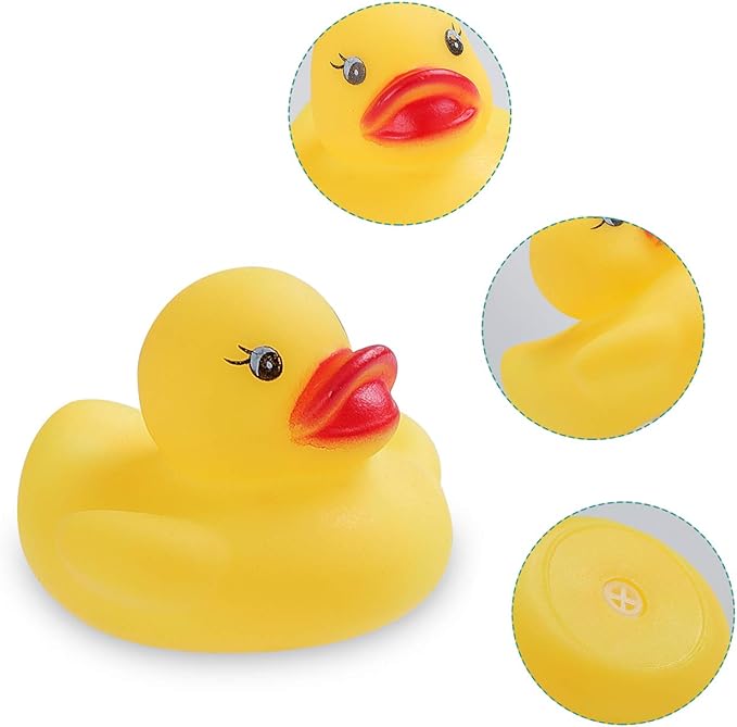 Rubber Ducks Bath Toys 50PCS Mini Ducks Bulk for Kids Baby Shower Decorations Birthday Party Favors Gift Classroom Summer Beach Pool Activity Carnival Game