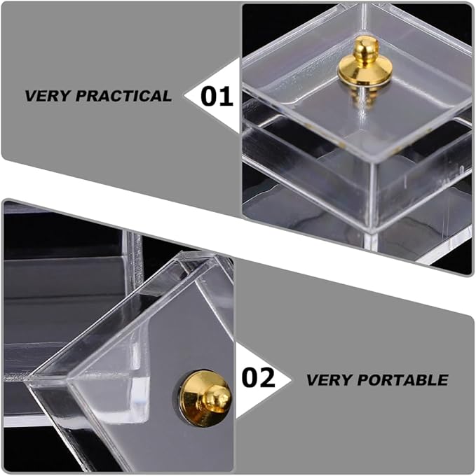 Wakauto 10Pcs Transparent Dollhouse Mini Storage Box for Candy Display and Decoration Clear Bottles 1 12 Doll House Plastic Containers for Crafting and Miniature Dollhouse Accessories