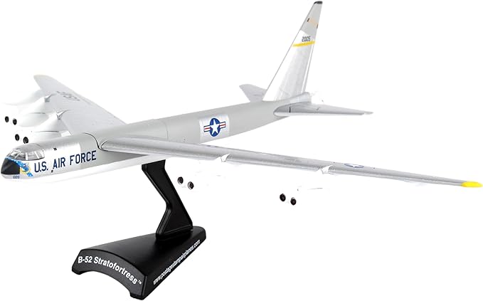 Daron Worldwide Trading Postage Stamp USAF B-52 Stratofortress 1/300 Silve Airplane Model,unisex-children