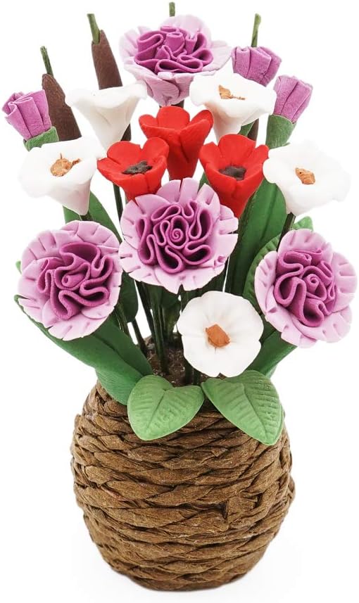 Odoria 1/12 Miniature Plants and Flowers Dollhouse Decoration Accessories