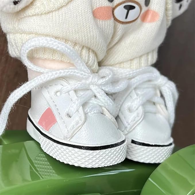 Compatible with Labubu Doll Shoes for 17cm Doll,Shoes Used for Labubu Accessories (YD-Pink)