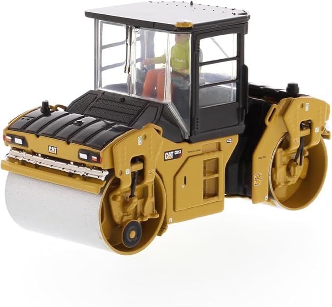Diecast Masters 1:50 Scale Caterpillar CB-13 Vibratory Compactor with Enclosed Cab | High Line Series Cat Trucks & Construction Equipment | Model 85595