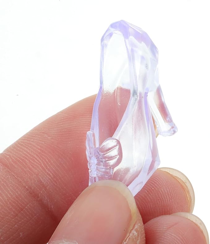30 Pairs Miniature Crystal Shoe Mini Finger Shoes for Dollhouse Home Wedding Decor Miniatures Ornament