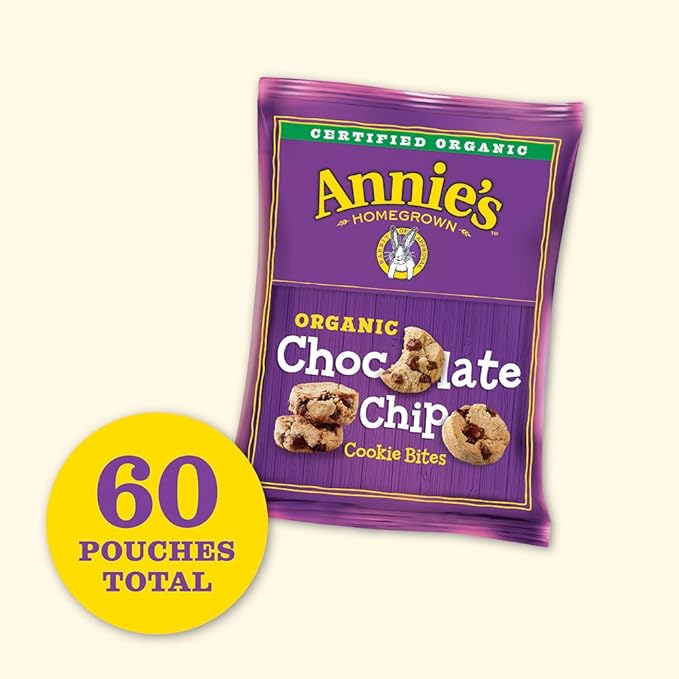 Annie's Organic Chocolate Chip Cookie Bites 10 Ct, 10.5 oz (Pack of 6)