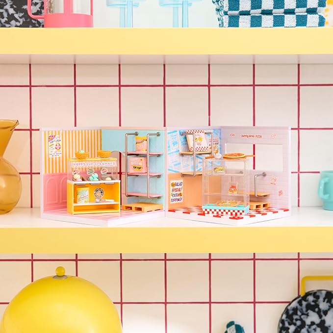MGA's Miniverse Make It Mini Spaces Pizza Shop, Building Set, Customize, DIY Crafts, Rooms, Hobby, Collectors, Display, Gifts, 8+