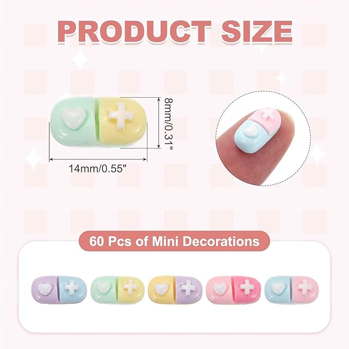 Mini Cute Colorful Balls Decor, Miniature Doll Food Crafts for Dollhouse & Landscape & Mini Kitchen & Micro Fairy Garden & DIY Craft Decorations(Light Colors, 60pcs)