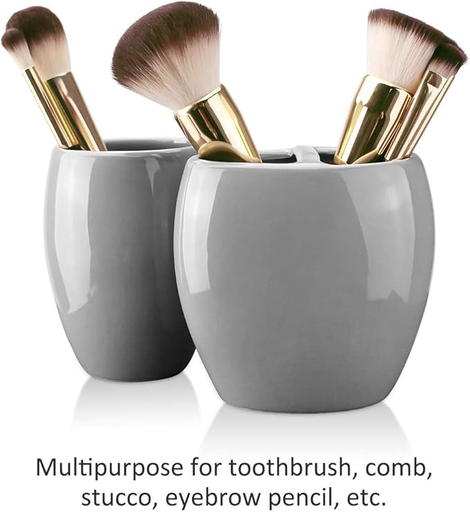 4-Piece Ceramic Bathroom Accessory Set, Bathroom Accessories Set Includes Soap Dispenser, Toothbrush Holder, Tumbler, Soap Dish, Complete Bathroom Ensemble Sets for Bath Decor, Ideas Home Gift