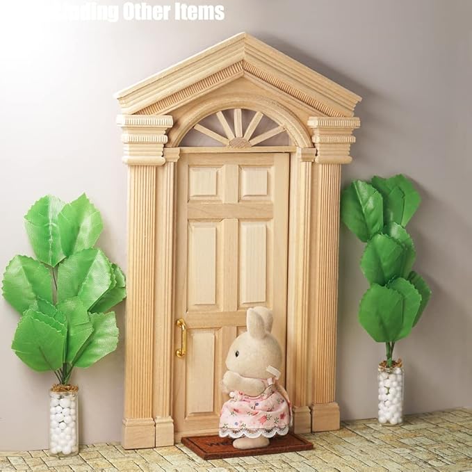 Odoria 1/12 Miniature Door Dollhouse Furniture Accessories