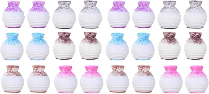 Ciieeo 24 Pcs Micro Landscape Vase Small House Flower Vase Tiny Homes Miniature Model Tiny House Decorations Mini House Accessories Tiny House Accessories Trinkets Resin Doll House