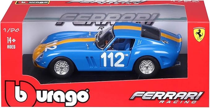 Bburago 1962 Ferrari 250 GTO 1: 24 Scale Die-cast Model, Blue