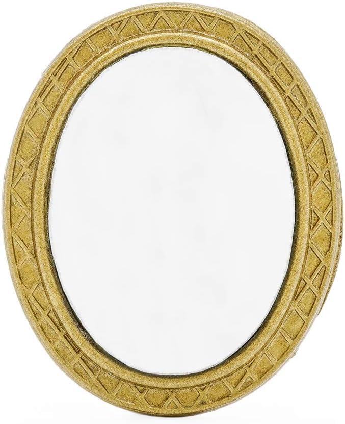 Miniature Dollhouse Mirror European Frame Mirror Dollhouse Victorian Baroque Wall Decor Miniature Bedroom Mini Furniture Accessory for 1/12 Dollhouse Decor