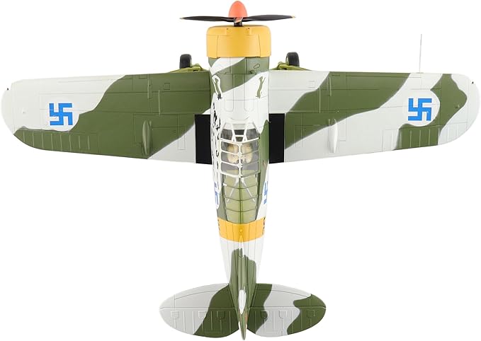 Hobby Master | 1:48 Scale Diecast Military Aircrafts | Brewster Model 239 "Buffalo (Winter Scheme) BW364, 3/LeLv 24, Flown by WO Ilmari Juutilainen, March 1942 | Model HA7014