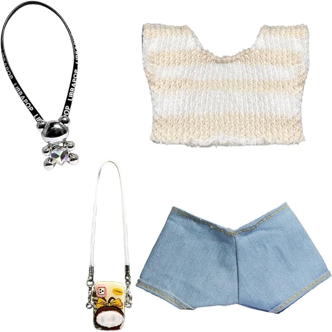 Clothes for LABUBU Doll (NO Doll),Outfit for LABUBU,Clothes Set for LABUBU Dress Up,Accessories for LABUBU (J)