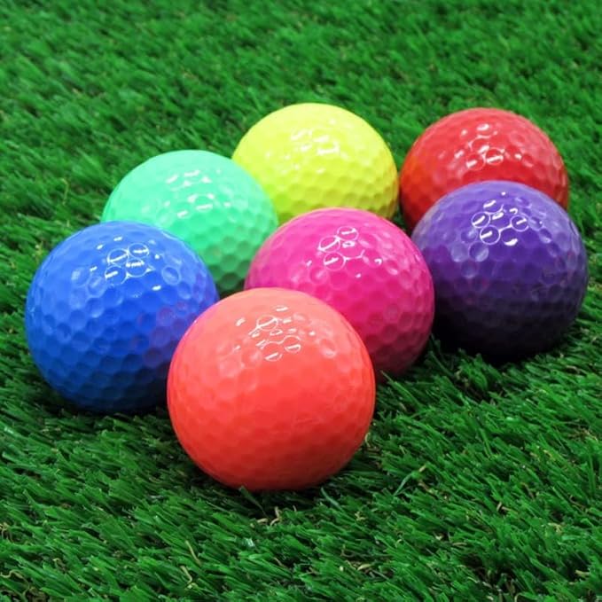 Xwejek Colored Golf Balls 8pcs Practice Mini Balls for Golf,Novelty Bright Miniature Ball Fun Set for All Golfer Indoor&Outdoor Putting