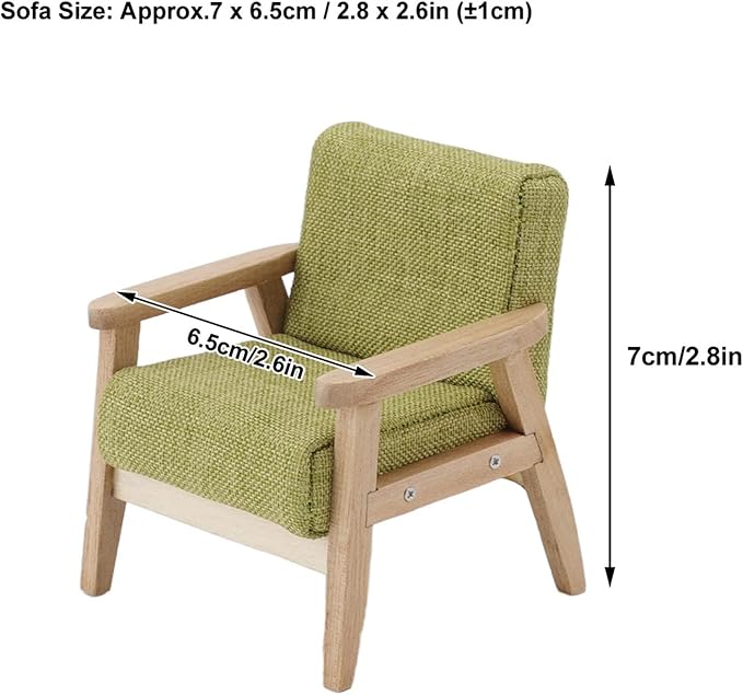 Dollhouse Furniture, 1:12 Miniature Furniture, Dollhouse Couch, Doll Chair, Doll House Accessories, Mini Chair Japanese Style Single