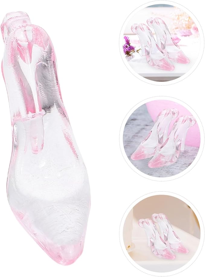 ABOOFAN 24pcs Mini Acrylic High Heel Shoe Ornaments High Heel Charms for Showers Birthday Parties and Holiday Decor