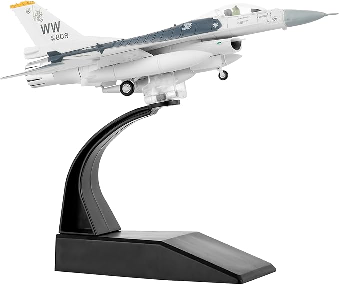 HANGHANG 1/100 Military Model Plane F16-C Fighting Falcon Alloy Fighter Plane Model Model Airplane for Collection and Gift