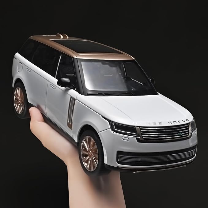 Car Toys for Boys 1/18 Diecast Cars Compatible with Land Rover Range Rover Model Car Kits Collection,Metal Off-Road SUV Toy Car with Light and Sound,Cars for Kids Ages 3-5（White）