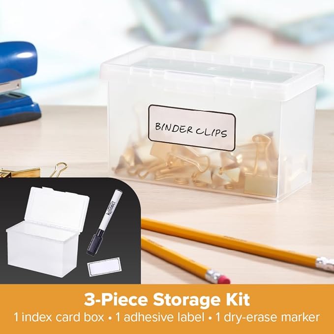 Bostitch Konnect Nest Clear Boxes, Stacking, Index