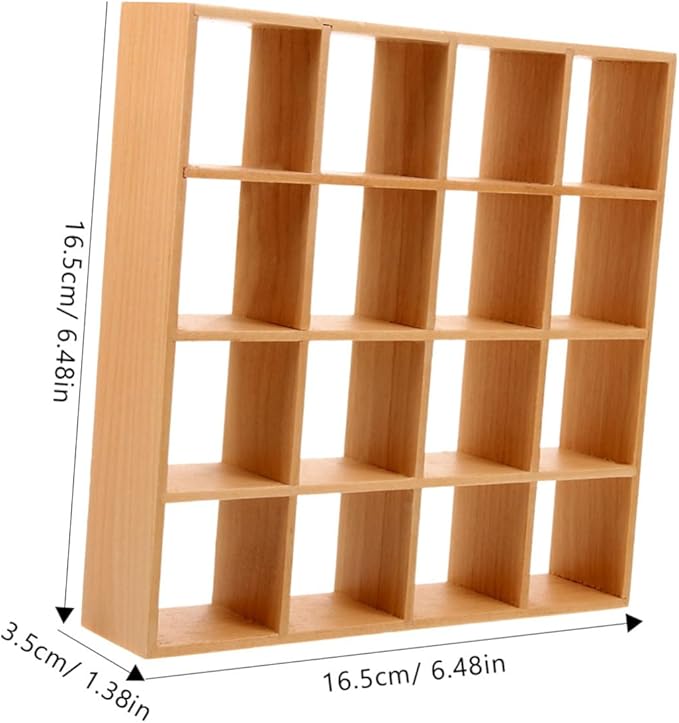 Miniature Wooden Storage Rack Dollhouse Accessory for Mini House Furniture for Micro Landscape Decoration and Enhancing Detail Miniature Homes