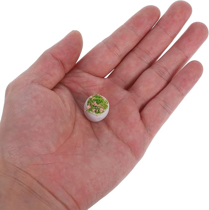 4pcs Miniature Fake Potted Plants, Tiny Plastic Bonsai Flower Decor for Dollhouse Furniture, DIY Table Ornament for Indoor Scenes Home Decor
