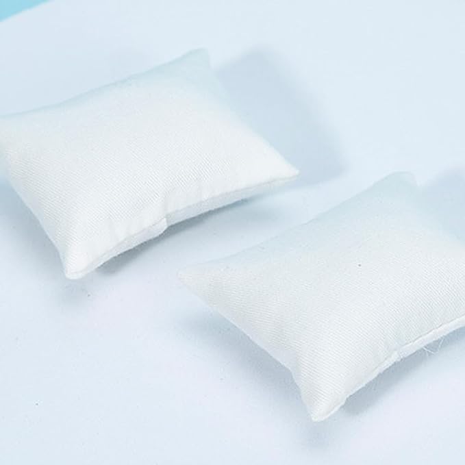 4PCS Miniature Dollhouse Pillow 1/12 Miniature Sofa Throw Pillow for Dollhouse Sofa Bed Decorations