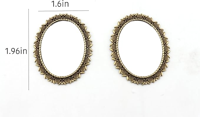 Dollhouse Mirrors 2pcs, 1:12 Scale Miniatures Accessories, Elegant Gold Framed Glass Mini Mirror with Classic Scrollwork Design for Dollhouses