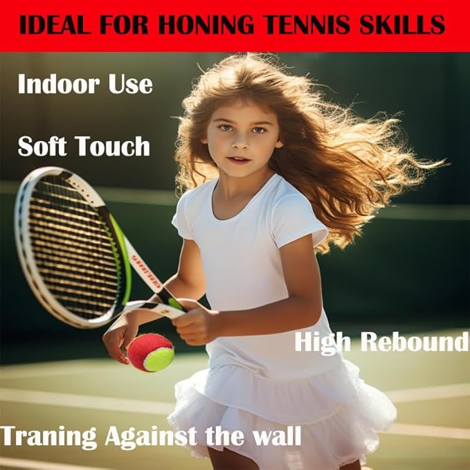 LIYUANBAIHUO Tennis Balls Low Compression Stage Tennis Ball for Beginners Youth Kids Training Practicing for Easy Transport