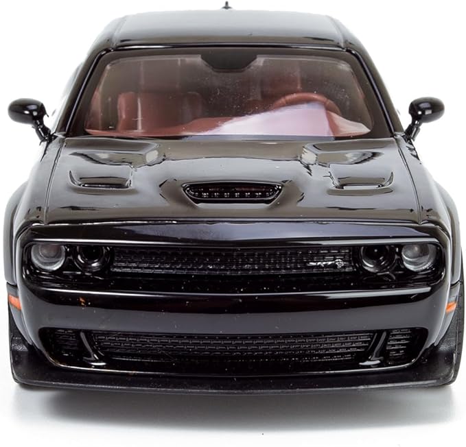 All Star Toys 2018 Challenger SRT Hellcat Widebody Black with Red Interior 1/24 Diecast Model Motormax 79350 Exclusive Edition