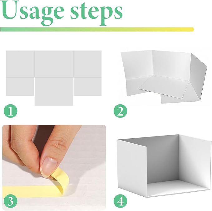 3 Pcs DIY Cardboard Diorama Display Kit – 11.8" x 8.7" x 8.3" Project Box with Double-Sided Tape, Ideal for Crafting Toys, School Projects & Model Scenes
