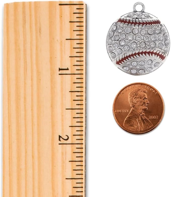 Inspired Silver - Baseball - Silver Christmas Ornament - Unique Charm Christmas Tree Ornament - Holiday Hanging Decoration