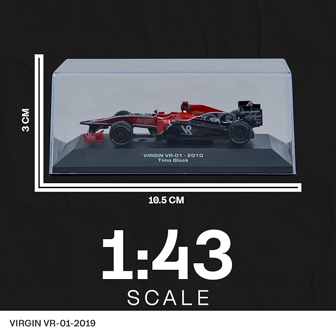 1:43 F1 Team VR01-2010 Collection Formula 1 Race # Model Inspired by Timo Glock Diecast Collectible Model