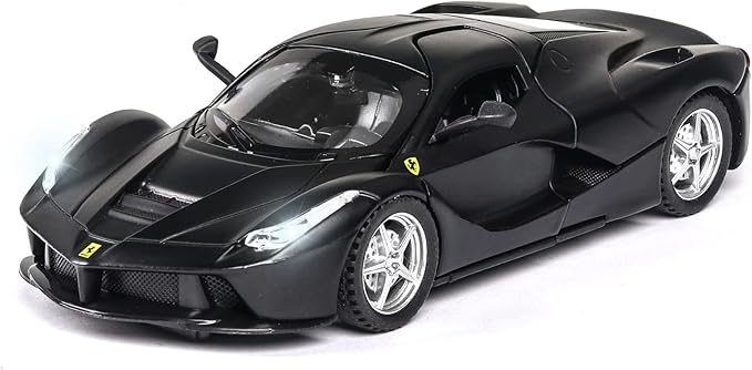 Alloy Collectible Black Race LaFer Pull Back Vehicles Diecast Cars Model with Lights and Sound