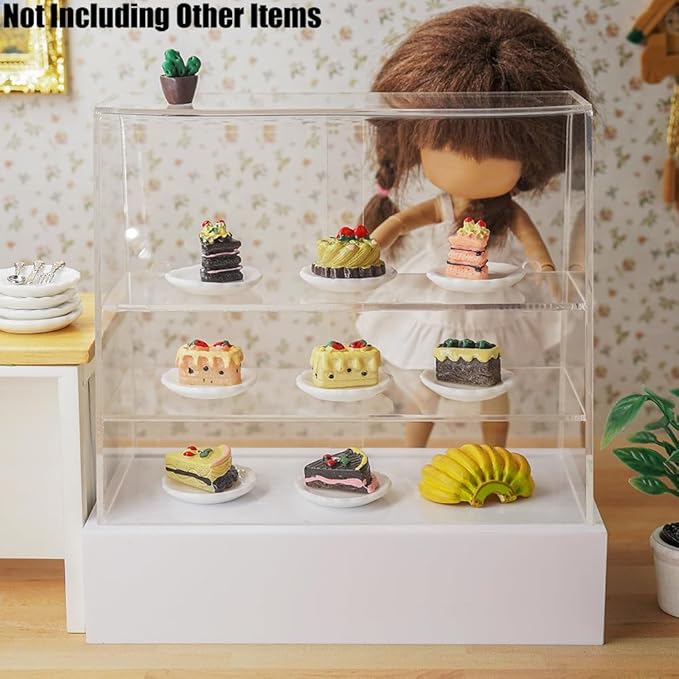Odoria Dollhouse Cake Dessert Miniature: 40Pcs 1/12 Scale Bakery Pastries with Plates Silverware for Tea Party Picnic - Mini Realistic Baking Food Resin - Tiny Kitchen Tableware Cutlery