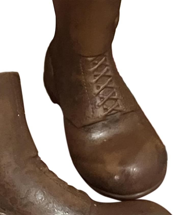 1:6 Scale Doll Accessories - Round Toe Work Boot for 12inch Figures, Brown