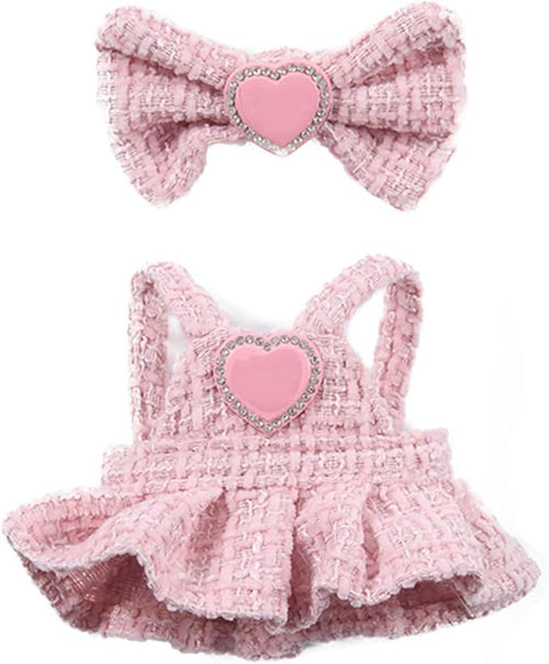 17cm Doll Clothes - Dress for fugler Doll,Luxury Chic Style Set for 5.19-6.7in Dolls,Dolls Outfit Stylish Clothes -Black Heart Design with Rhinestones,Outfit Clothing Set (Style-D)