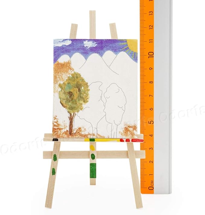 Odoria 1/12 Miniature Paint Easel Set Dollhouse Decoration Accessories
