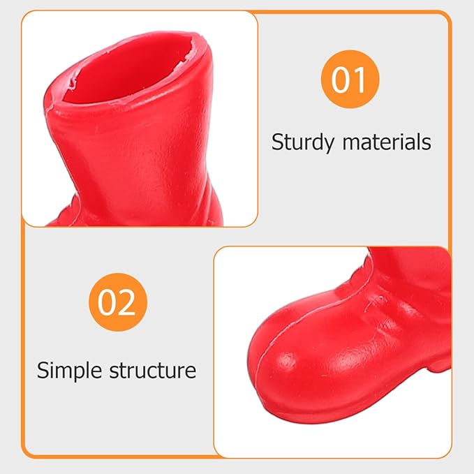 OKUMEYR 50Pcs Mini Santa Boots Decor Doll Decorative Shoes for Crafts Mini House Accessories for Holiday Decor and Doll