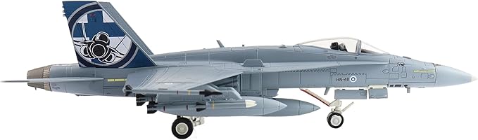 Hobby Master | 1:72 Scale Diecast Military Aircraft Replica | F:A-18C Finnish Ari Force RIAT 2023" HN-411, Finnish Air Force, RAF Fairford, July 2023 | Model HA3582