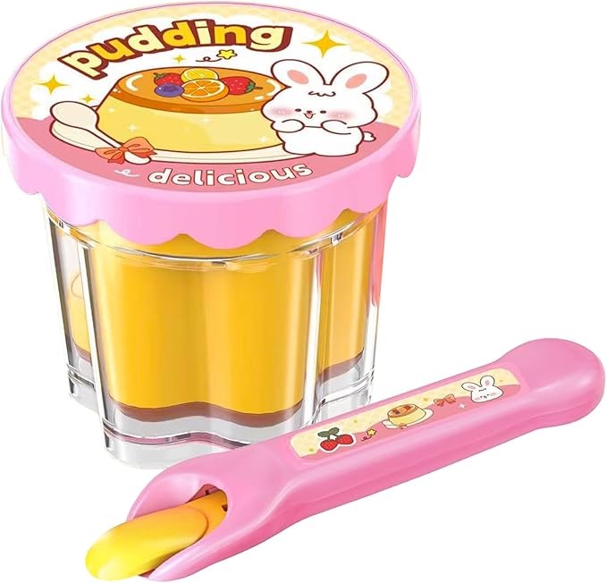 Food Toys Pudding Feeding Toys Doll Toy Foods Set for Toddlers 3 4 5 6 Pudding Toy with Spoon Perfect for Doll Role Play for 3 4 5 6 7 Year Old Girls with Spoon（1 Pieces）