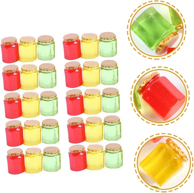Healifty 30Pcs Mini Decorations for Dollhouse Cute House Accessories for DIY Crafting Candy Can Models for Unique Room Decor