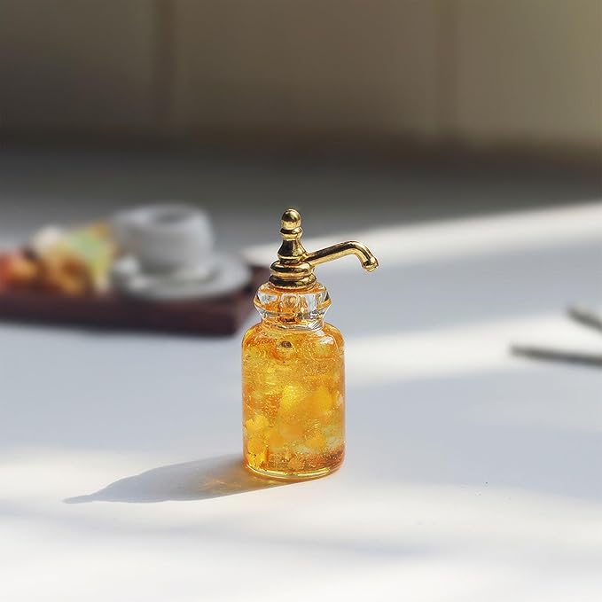 Miniature Beverage Bottles (2pcs): 1/12 Scale Glass Drink Bottles for Dollhouse Decor (Non-Edible)